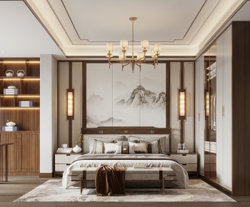 New Chinese Style Bedroom-ID:118623972