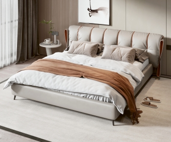 Modern Double Bed-ID:642091997