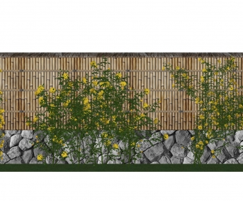现代月季花蔷薇地被花卉围墙-ID:148385051