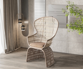 Wabi-sabi Style Lounge Chair-ID:582396983