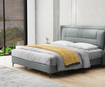 Modern Double Bed-ID:450845965