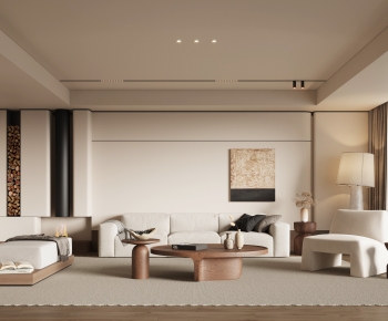 Modern Wabi-sabi Style A Living Room-ID:940213924