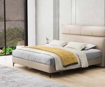 Modern Double Bed-ID:403362995