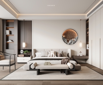 New Chinese Style Bedroom-ID:672482012