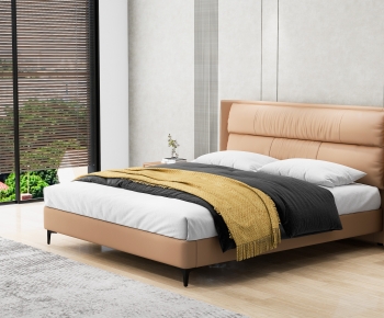 Modern Double Bed-ID:727617039