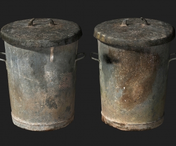 Industrial Style Trash Can-ID:885750068