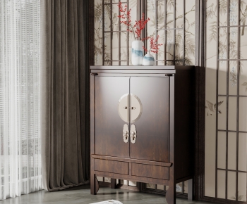 New Chinese Style Entrance Cabinet-ID:576602943