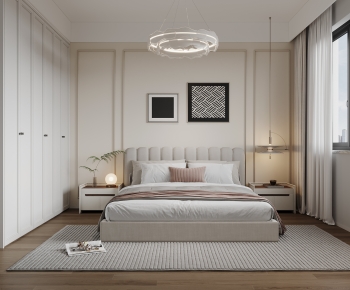 Modern French Style Bedroom-ID:909785035