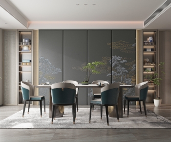New Chinese Style Dining Room-ID:321091898