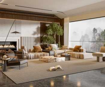 Modern A Living Room-ID:604810955