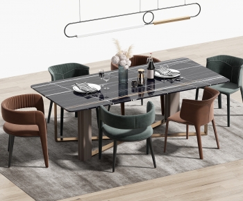 Modern Dining Table And Chairs-ID:779164085
