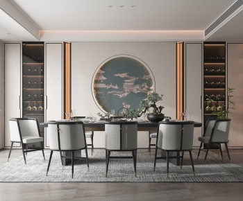 New Chinese Style Dining Room-ID:225840094