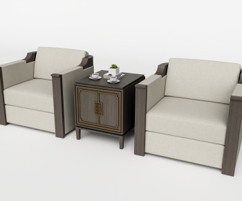 New Chinese Style Single Sofa-ID:572657113