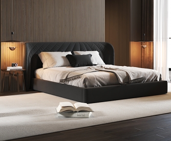 Modern Double Bed-ID:689943081