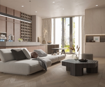 Wabi-sabi Style A Living Room-ID:128041034