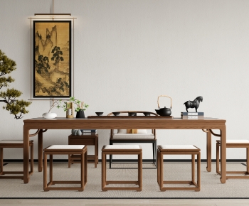 新中式茶桌椅坐凳组合-ID:944406039