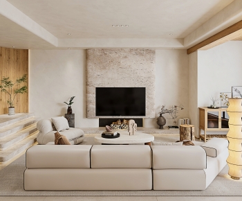 Wabi-sabi Style A Living Room-ID:496871955