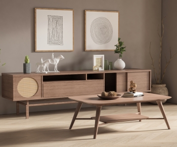 Nordic Style Wabi-sabi Style A Living Room-ID:798293116