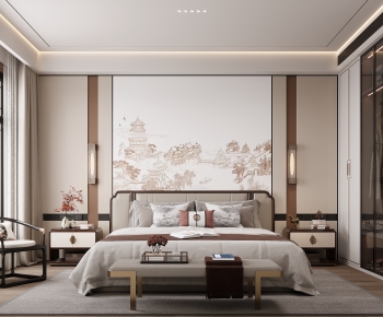 New Chinese Style Bedroom-ID:211575987