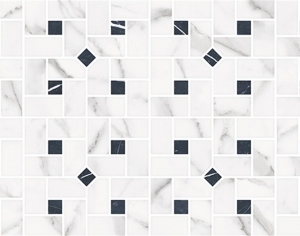 白色黑点拼花艺术砖卫生间瓷砖-ID:5810338