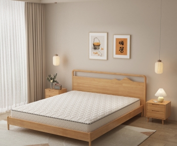 Nordic Style Double Bed-ID:215934048