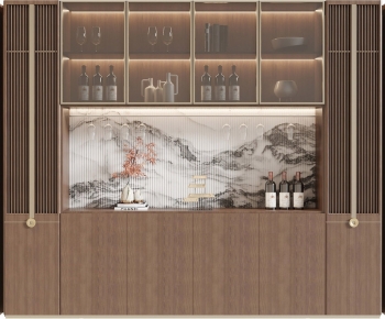 New Chinese Style Wine Cabinet-ID:489356048