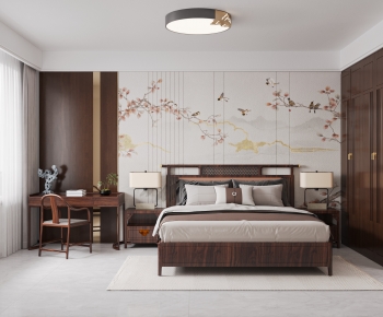 New Chinese Style Bedroom-ID:604762081