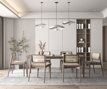 Modern Wabi-sabi Style Dining Room-ID:455444105