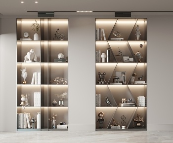 现代书柜 装饰柜3D模型