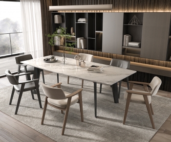 Modern Dining Table And Chairs-ID:591454034