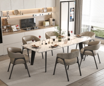 Modern Dining Table And Chairs-ID:789630444