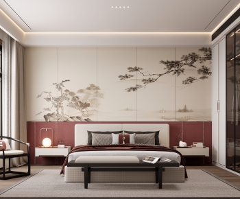 New Chinese Style Bedroom-ID:413381107