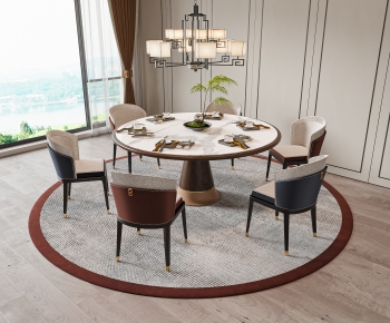 New Chinese Style Dining Table And Chairs-ID:359179976