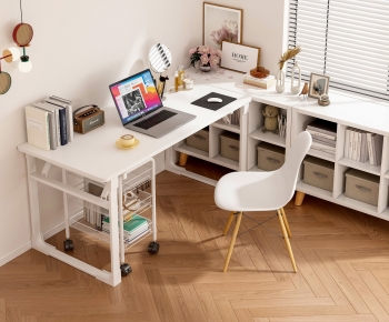 Modern Computer Desk And Chair-ID:163026092