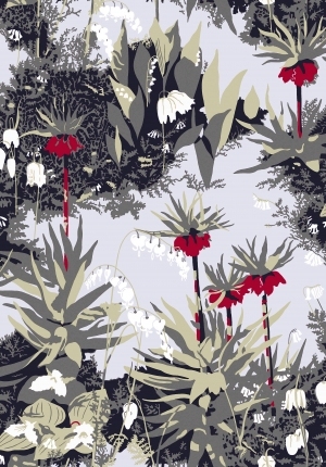 ModernAnimal And Plant Pattern Wallpaper