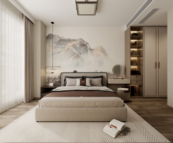 New Chinese Style Bedroom-ID:977211954