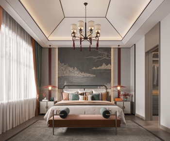 New Chinese Style Bedroom-ID:561266906