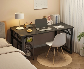 Modern Computer Desk And Chair-ID:729980514