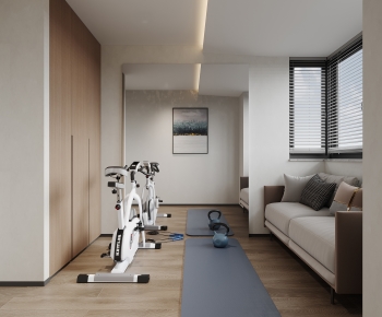 Modern Home Fitness Room-ID:691505918