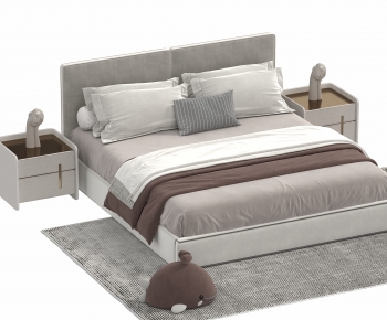 Modern Double Bed-ID:299799481