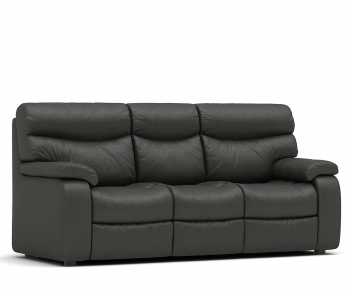 现代黑色三人沙发-ID:465554952