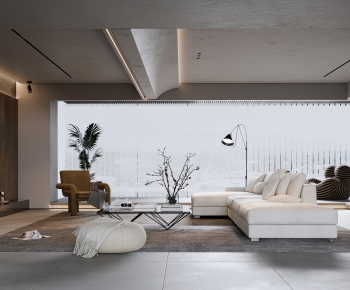 Modern Wabi-sabi Style A Living Room-ID:683806908