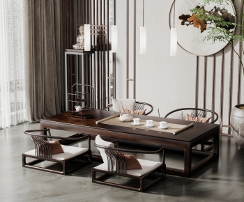 New Chinese Style Tea Tables And Chairs-ID:384917974