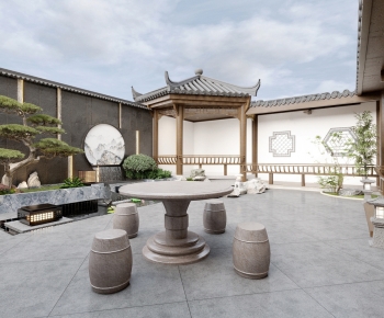 New Chinese Style Courtyard/landscape-ID:911552911
