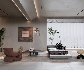 Modern Wabi-sabi Style A Living Room-ID:304109103