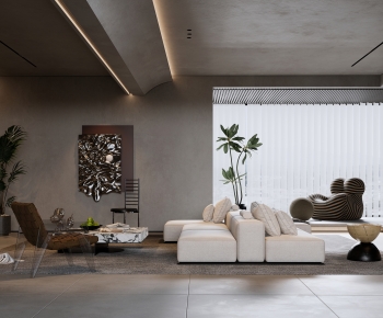Modern Wabi-sabi Style A Living Room-ID:580966953