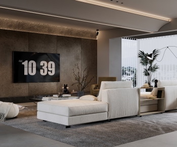 Modern Wabi-sabi Style A Living Room-ID:425956017