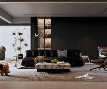 Modern Wabi-sabi Style A Living Room-ID:970738897