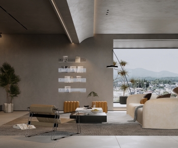 Modern Wabi-sabi Style A Living Room-ID:792134059