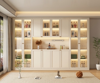 French Style Wine Cabinet-ID:653611908